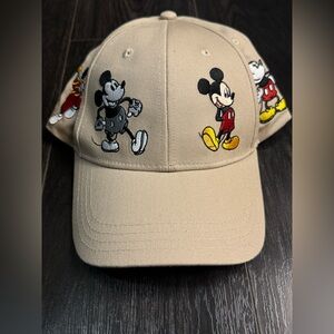 Disney Tan Mickey Mouse Embroidered Hat